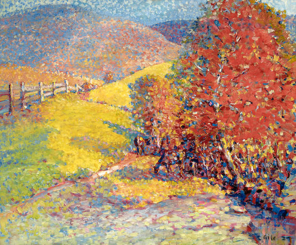 Selden Connor Gile (1877-1947) Fall's Beginning 30 1/4 x 36in (Painted in 1927.)