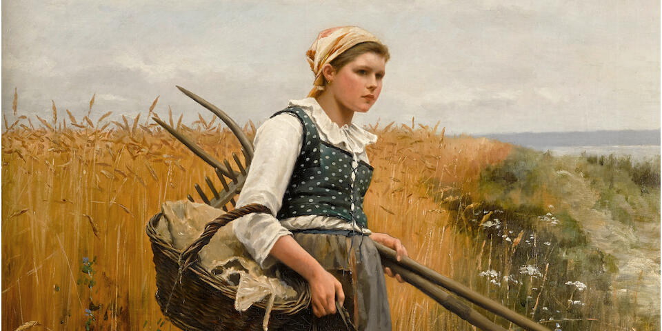 Bonhams Girl In Harvest Field Leads Bonhams 19th Century