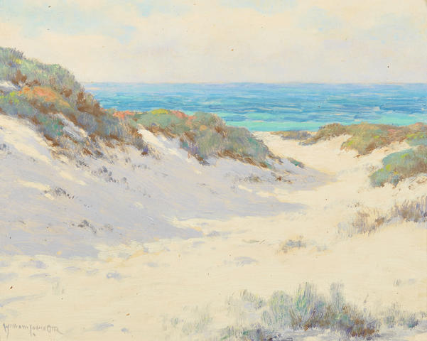 William Louis Otte (1871-1957) Sand Shadows, Carmel 8 x 10in (Painted in 1933.)
