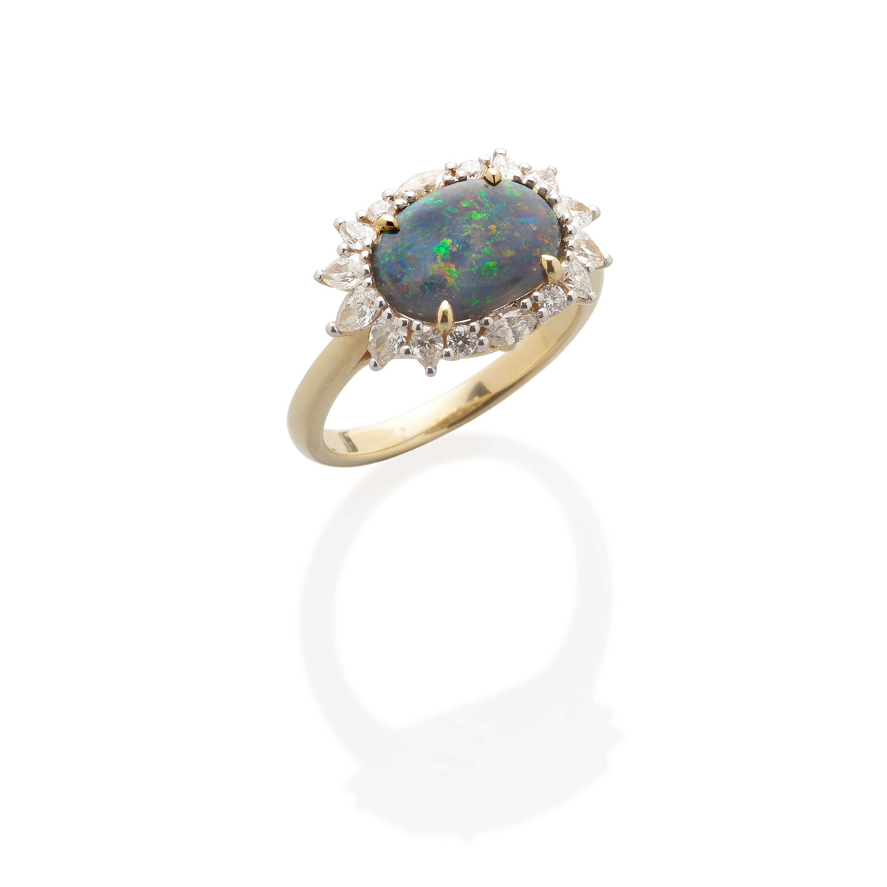 Opal and Diamond Ring