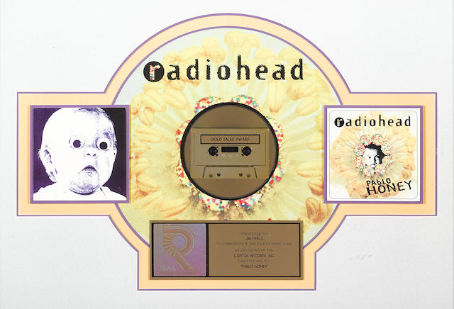 A Radiohead "Gold" Sales Award For The Album Pablo Honey 1993
