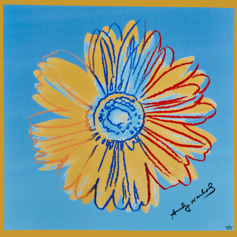 After Andy Warhol (1928-1987); Daisies (Turquoise);
