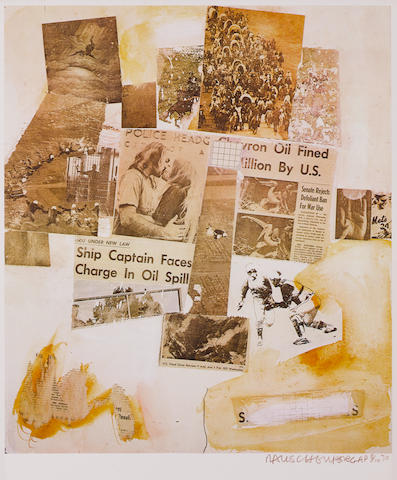 Robert Rauschenberg (1925-2008); Untitled (Ship Captain Faces Charge In Oil Spill);