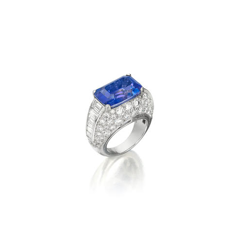 A fine sapphire and diamond 'Trombino' ring, Bulgari