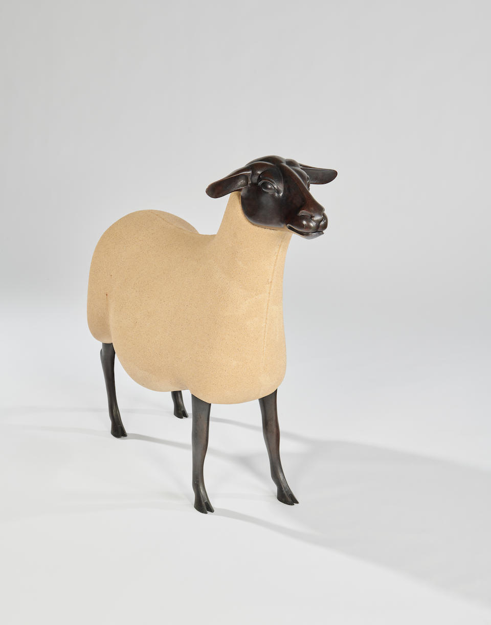 Fran&#231;ois-Xavier Lalanne (1927-2008) Mouton Transhumant circa 2000number 49 from the edition of 250, patinated bronze and epoxy stone, stamped '49/250', 'FXL' and 'LALANNE'height 39 1/4in (89.5cm); width 39 3/4in (101cm); depth 13 1/2in (34cm)