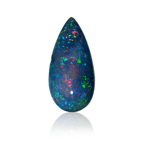 Bonhams Rare Natural Black Nevada Opal The Galaxy Teardrop Of Virgin Valley