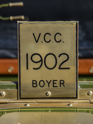 1902 Boyer 9HP Two-Cylinder Rear Entry TonneauEngine no. 593 image 8