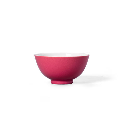 A RARE RUBY-PINK ENAMELED BOWL Yongzheng mark and of the period