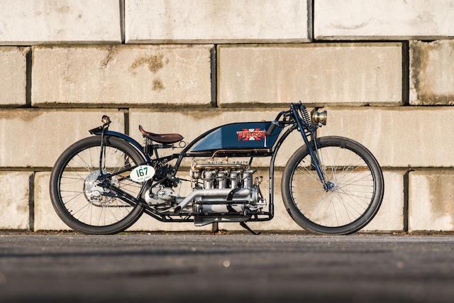 1917 Henderson 60.40ci Model G Custom Board Track Racing Motorcycle Engine no. 9866