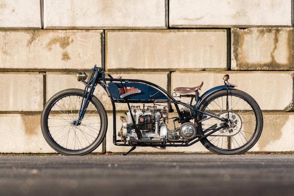 1917 Henderson 60.40ci Model G Custom Board Track Racing Motorcycle Engine no. 9866