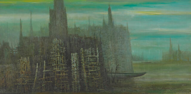Bonhams Juvenal Sanso Born 1929 On Tropical Shores1960soil On