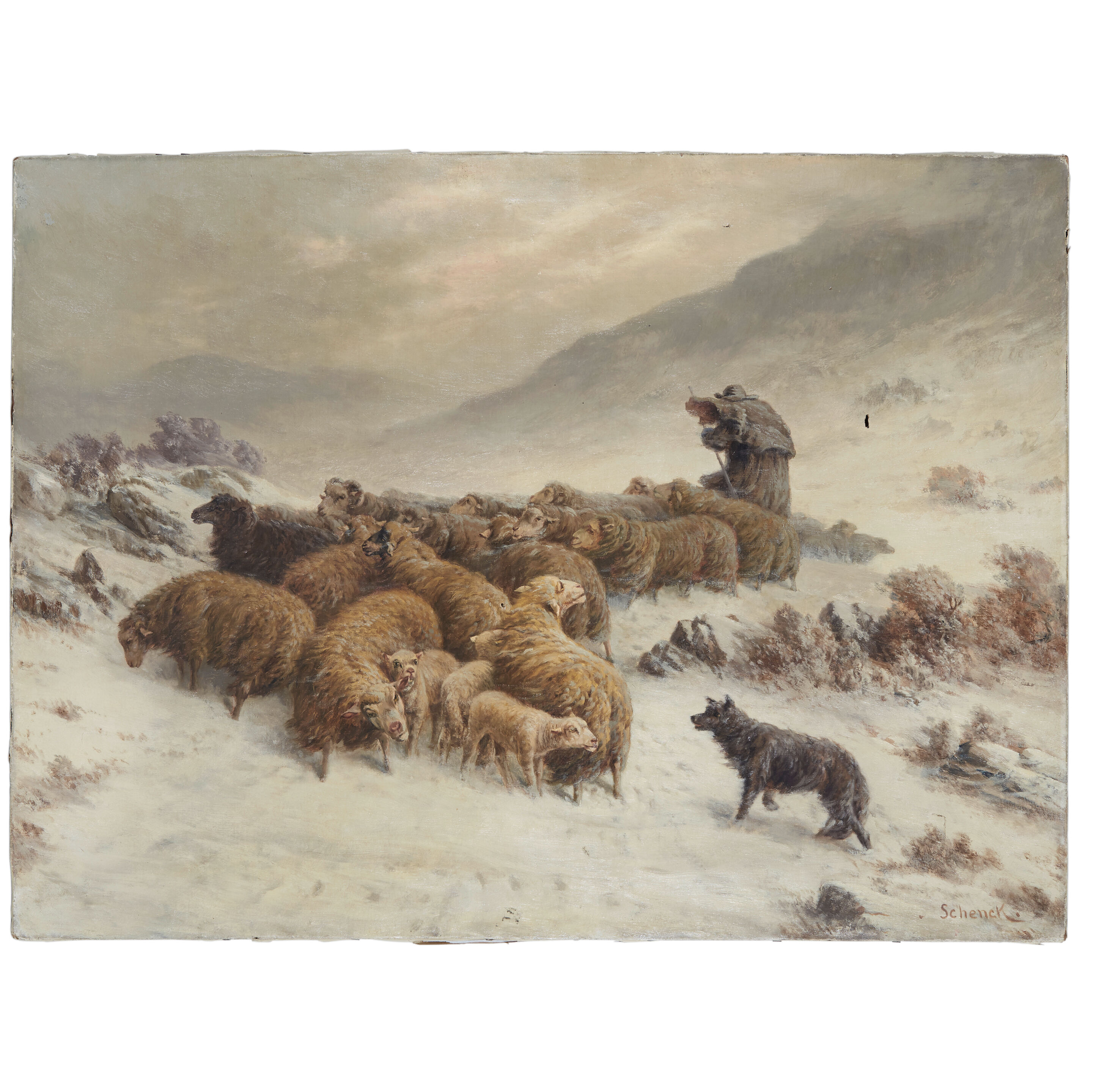Bonhams August Friedrich Albrecht Schenck Danish 18 1901 Guarding The Flock Bonhams August Friedrich Albrecht Schenck Danish 18 1901 Guarding The Flock