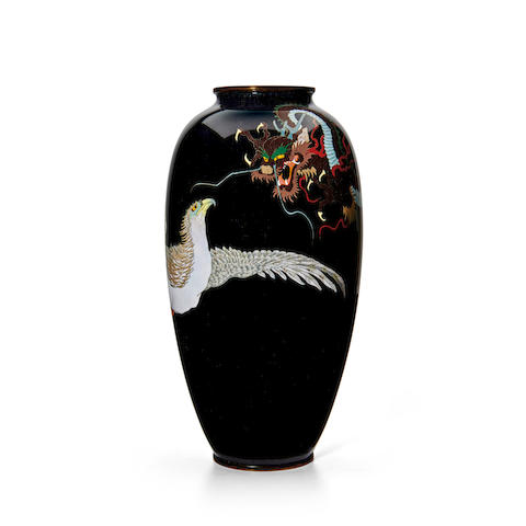 A cloisonn&#233;-enamel vase Meiji era (1868-1912), late 19th century