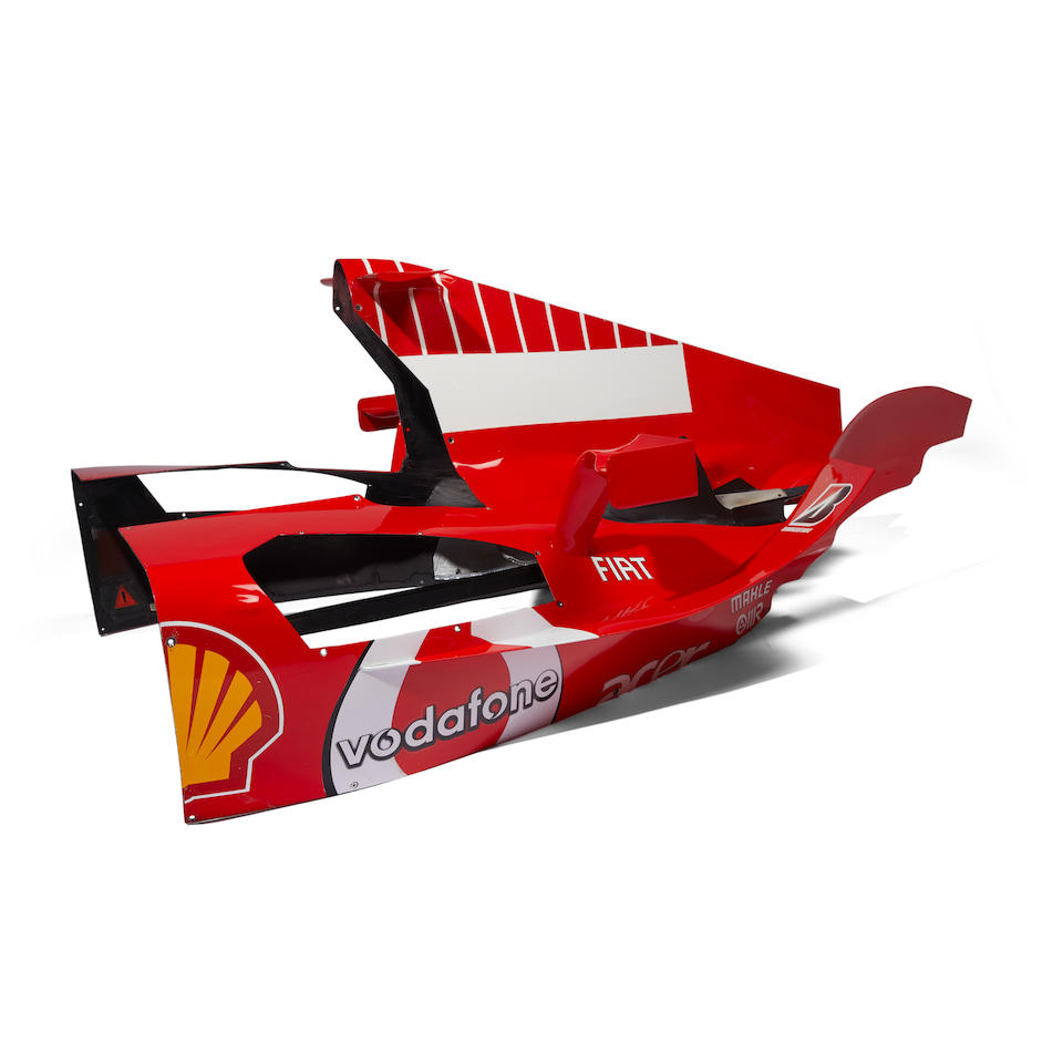 A Michael Schumacher raced Ferrari F2004 engine cover,  ((3))