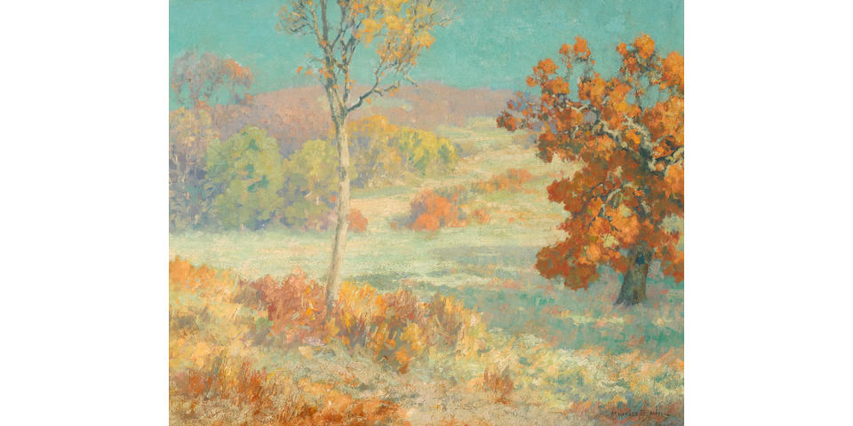 Maurice Braun (1877-1941) A Summer Day in the Hills Above San Diego 20 x 24 in. framed 26 x 30 in.