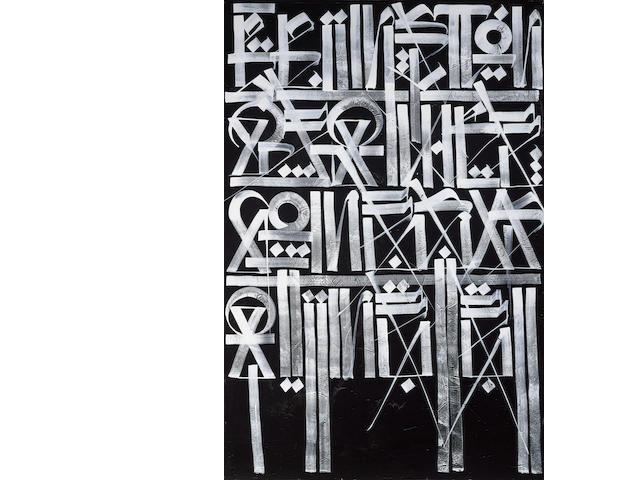 RETNA (born 1979) Untitledcirca 2007acrylic on canvas, signed along lower right edge96 x 64in (243.8 x 162.6cm)