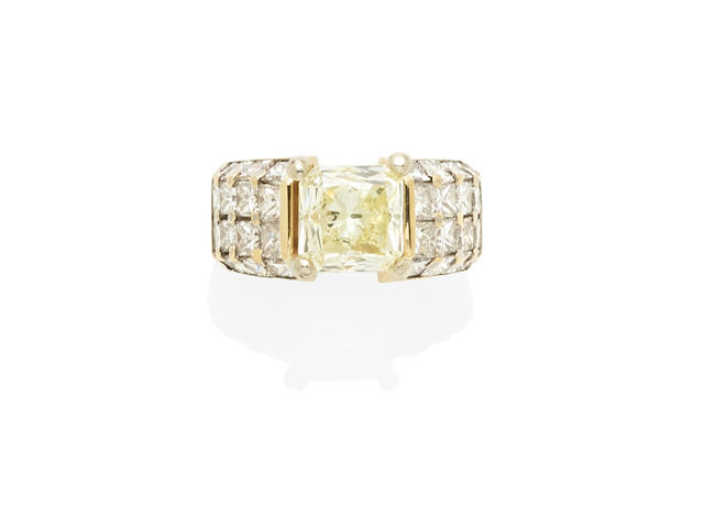 a gold and diamond ring