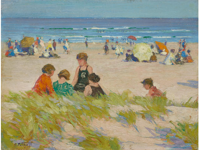 Edward Henry Potthast (1857-1927) In Summertime 12 x 16in (30.5 x 40.8cm)