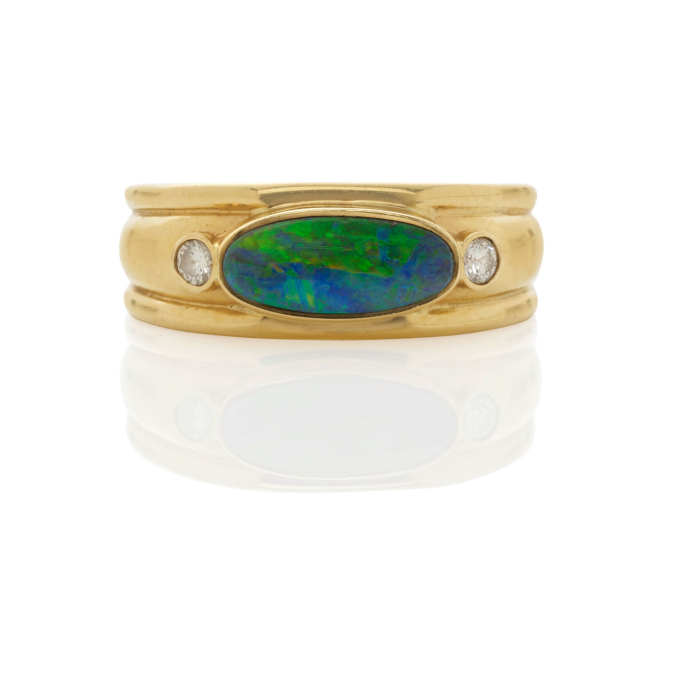 Opal and Diamond Ring