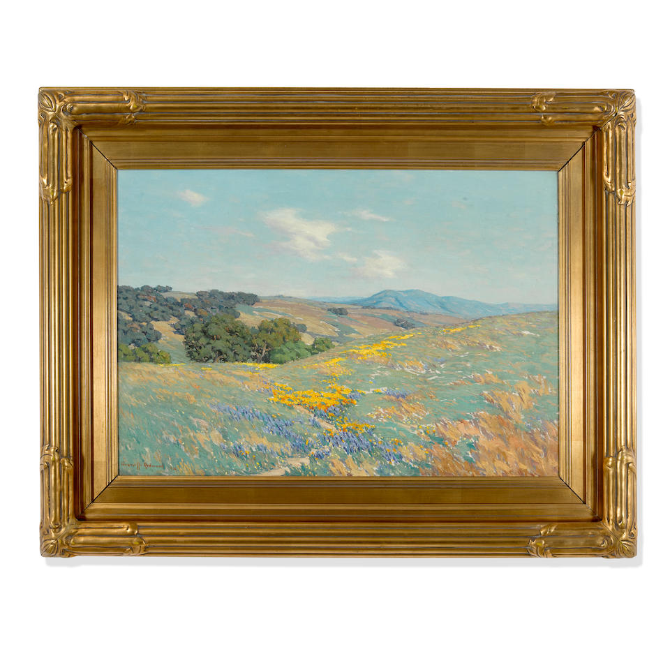 Granville Redmond (1871-1935) Poppies and Lupine 20 x 30in framed 30 x 40in (Painted in 1914.)