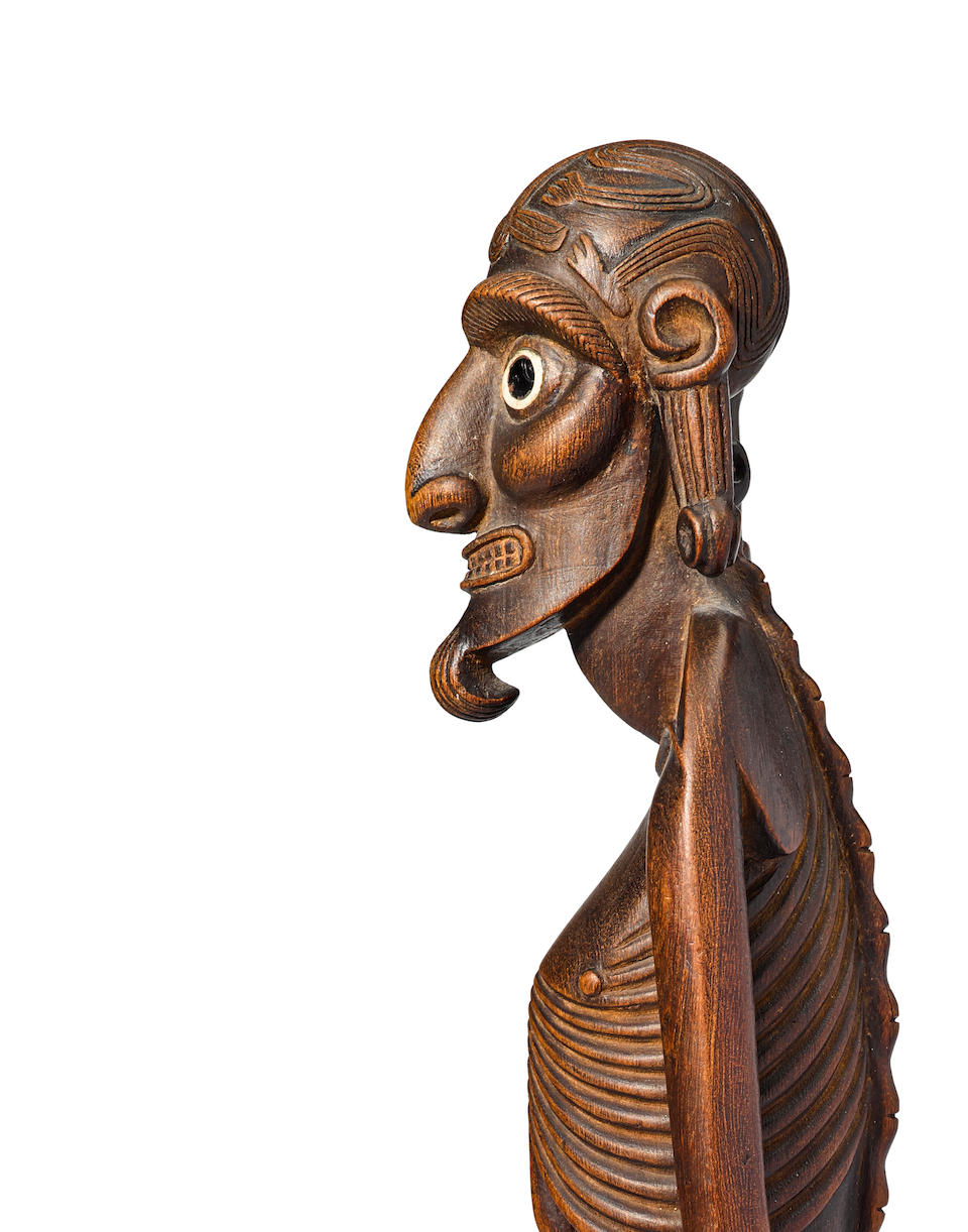 Magnificent and Rare Cadaverous Male Figure, Easter Island/Rapa Nui