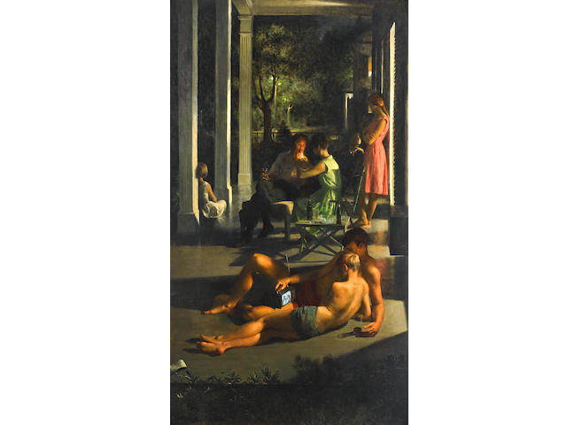 John Koch (1909-1978) Summer Night 78 x 44in (198.1 x 111.8cm) (Painted in 1965.)