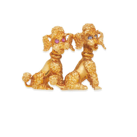 Tiffany & Co.: Gold Poodle Brooch