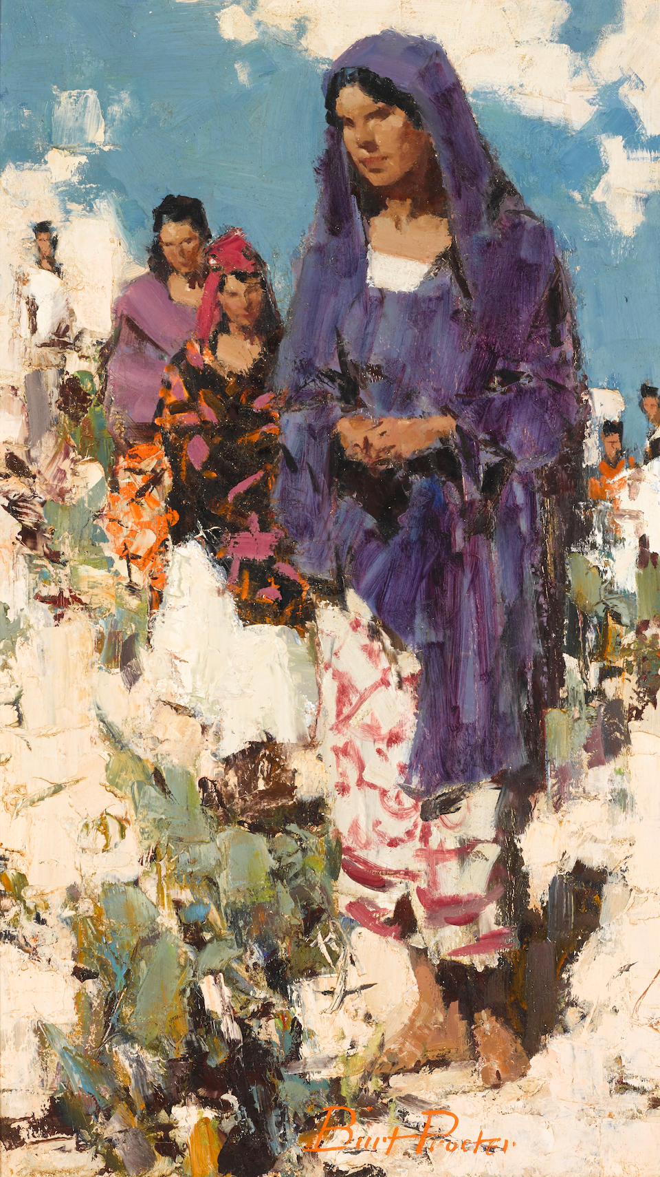 Burt Procter (1901-1980) Time Out; Women of the Desert (a group of two) 28 x 16in; 16 x 12in, respectively framed 36 x 24in; 22 1/2 x 18 1/2in, respectively