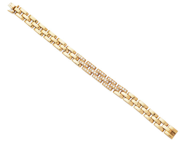 Cartier: Gold and Diamond Maillon "Panth&#232;re" Bracelet