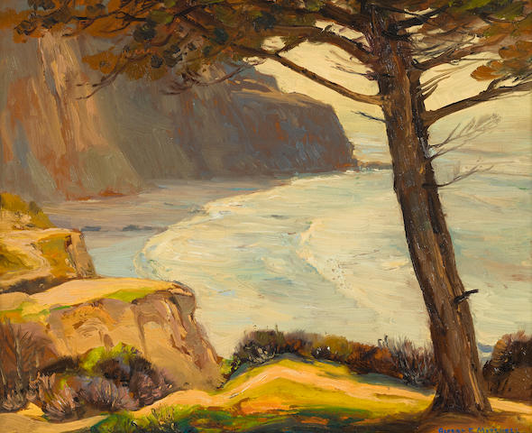 Alfred R. Mitchell (1888-1972) Sunset Cliffs 16 x 20in framed 23 x 27in