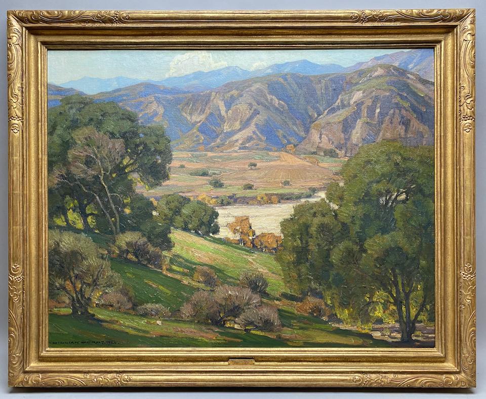 William Wendt (1865-1946) California Landscape 28 x 36in framed 39 x 47in (Painted in 1920.)