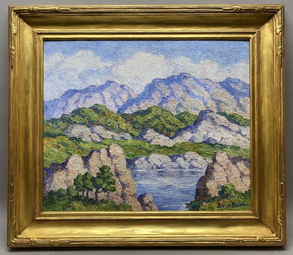 Birger Sandz&#233;n (1871-1954) In the Mountains, Rocky Mountain National Park, Colorado 20 x 24in framed 27 1/2 x 31 1/2in (Painted in 1951.)