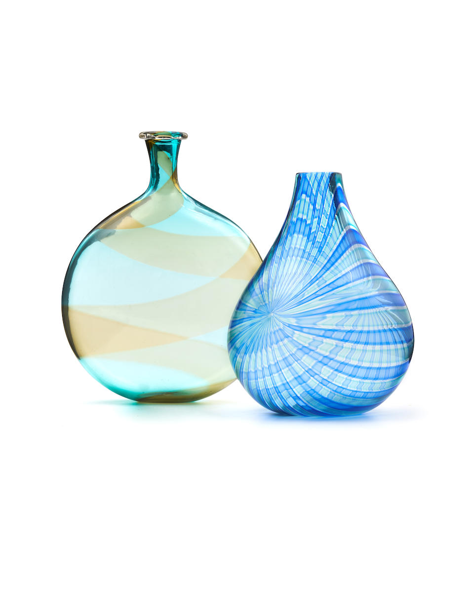 Lino Tagliapietra (born 1934) Vase circa 1983blown glass, engraved 'Lino Tagliapietra 1983'height 13in (33cm)