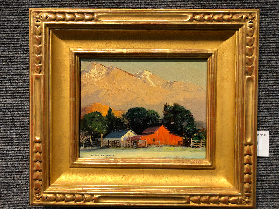 Alfred R. Mitchell (1888-1972) Sierra Ranch 8 x 10in framed 14 x 16in