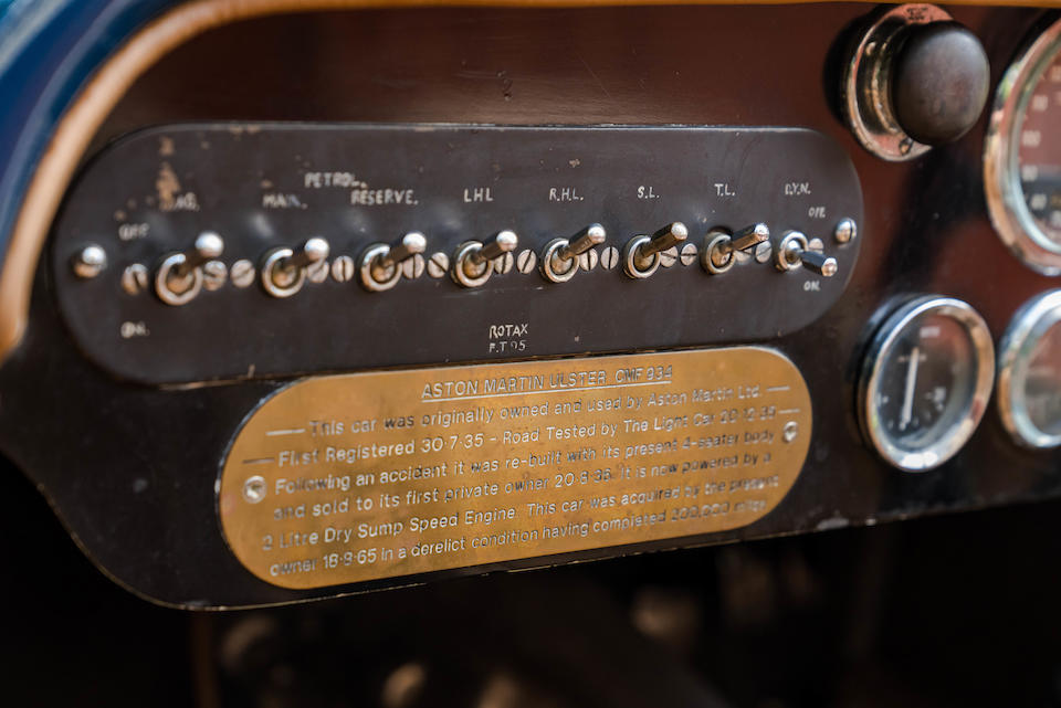 <b>1935 Aston Martin Ulster</b><br />  Chassis no. B5/551/U <br />Engine no. L48/900/U - See Text