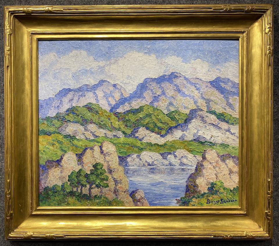 Birger Sandz&#233;n (1871-1954) In the Mountains, Rocky Mountain National Park, Colorado 20 x 24in framed 27 1/2 x 31 1/2in (Painted in 1951.)