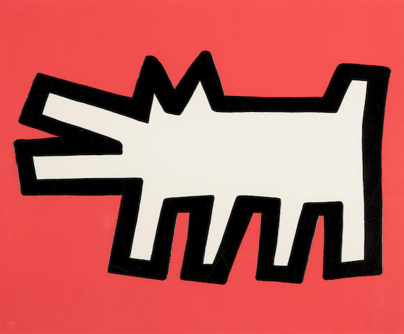 Keith Haring (1958-1990); Barking Dog from Icons;