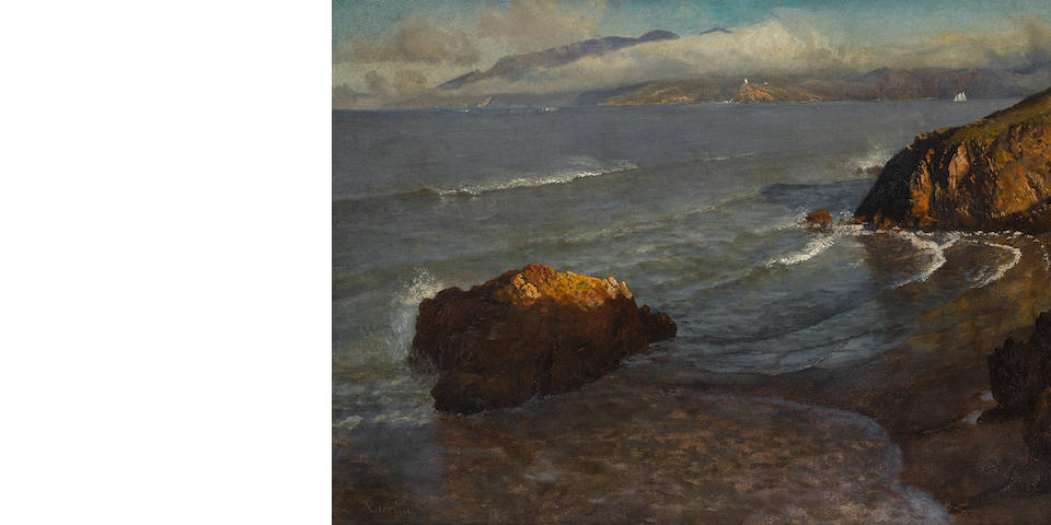 Albert Bierstadt (1830-1902) Entrance to Golden Gate 16 x 22in (40.6 x 55.9cm) (Painted circa 1872.)