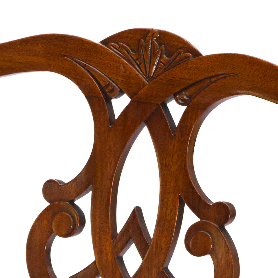 A CHIPPENDALE CARVED MAHOGANY SIDE CHAIRMassachusetts, third quarter 18th century