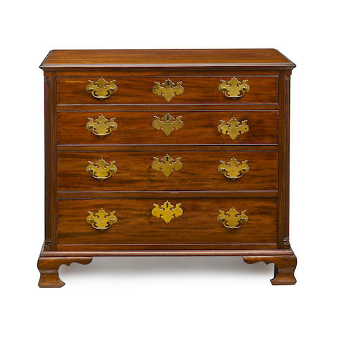 A CHIPPENDALE MAHOGANY CHEST OF DRAWERSPennsylvania, third quarter 18th century