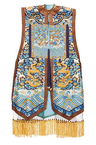 A WOMAN'S EMBROIDERED WEDDING VEST, XIAPEI  Late 19th century