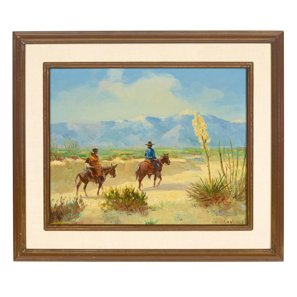 Olaf Carl Wieghorst (1899-1988) Desert Folks 16 x 20in framed 23 x 27in