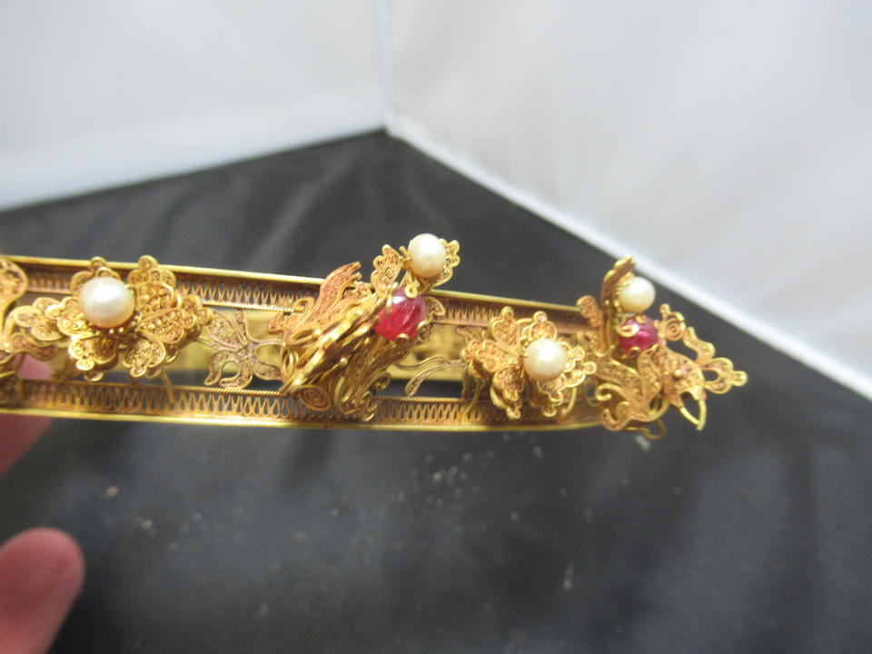 A fine and rare Gold 'Phoenix' Headband Mid-late Qing dynasty