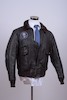 Thumbnail of J.F.K.'S AIR FORCE ONE BOMBER JACKET GIVEN TO DAVID POWERS. An original U.S. Government issue G-1 flight jacket, with sewn patch of the Seal of the President of the United States over the right breast, originally owned by President John F. Kennedy and gifted to David Powers circa 1962-1963, image 6