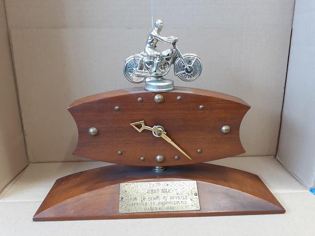 A clock presented to AMA Inductee Jimmy Hill