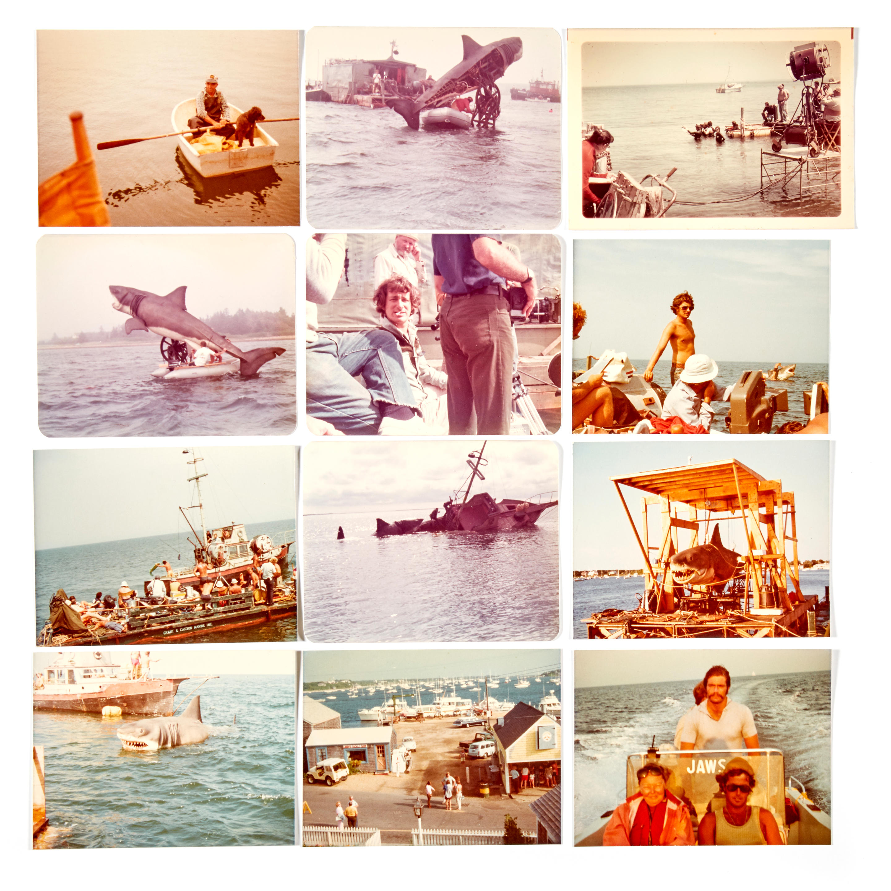 A Jaws archive of color snapshots taken during filming, from the collection of script supervisor Charlsie Bryant