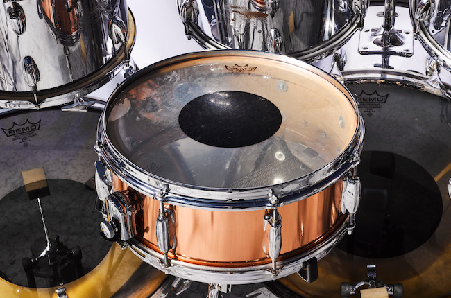NEIL PEART'S CHROME SLINGERLAND DRUM KIT USED WITH RUSH FROM 1974-1977. image 11