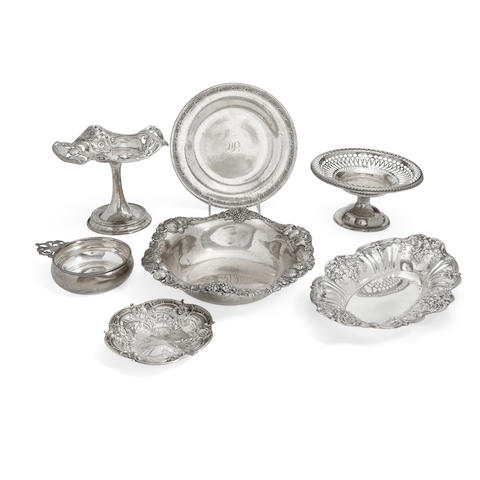 A GROUP OF AMERICAN STERLING SILVER HOLLOWARE by various makers, 20th century