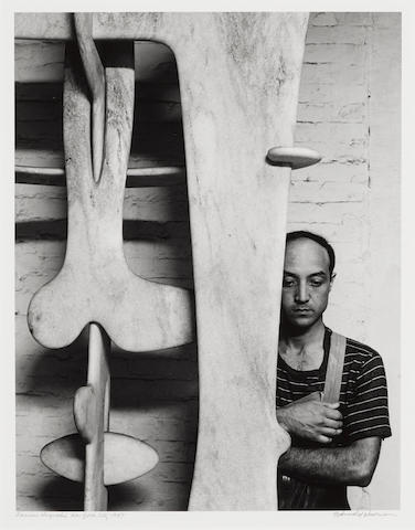 Arnold Newman (1918-2006) Isamu Noguchi New York City1947gelatin silver print, signed 'Arnold Newman' lower right, titled and dated lower left, stamped versoimage: 12 5/8 x 9 5/8in (32 x 24.4cm); sheet: 14 x 11in (35 x 28.9cm)