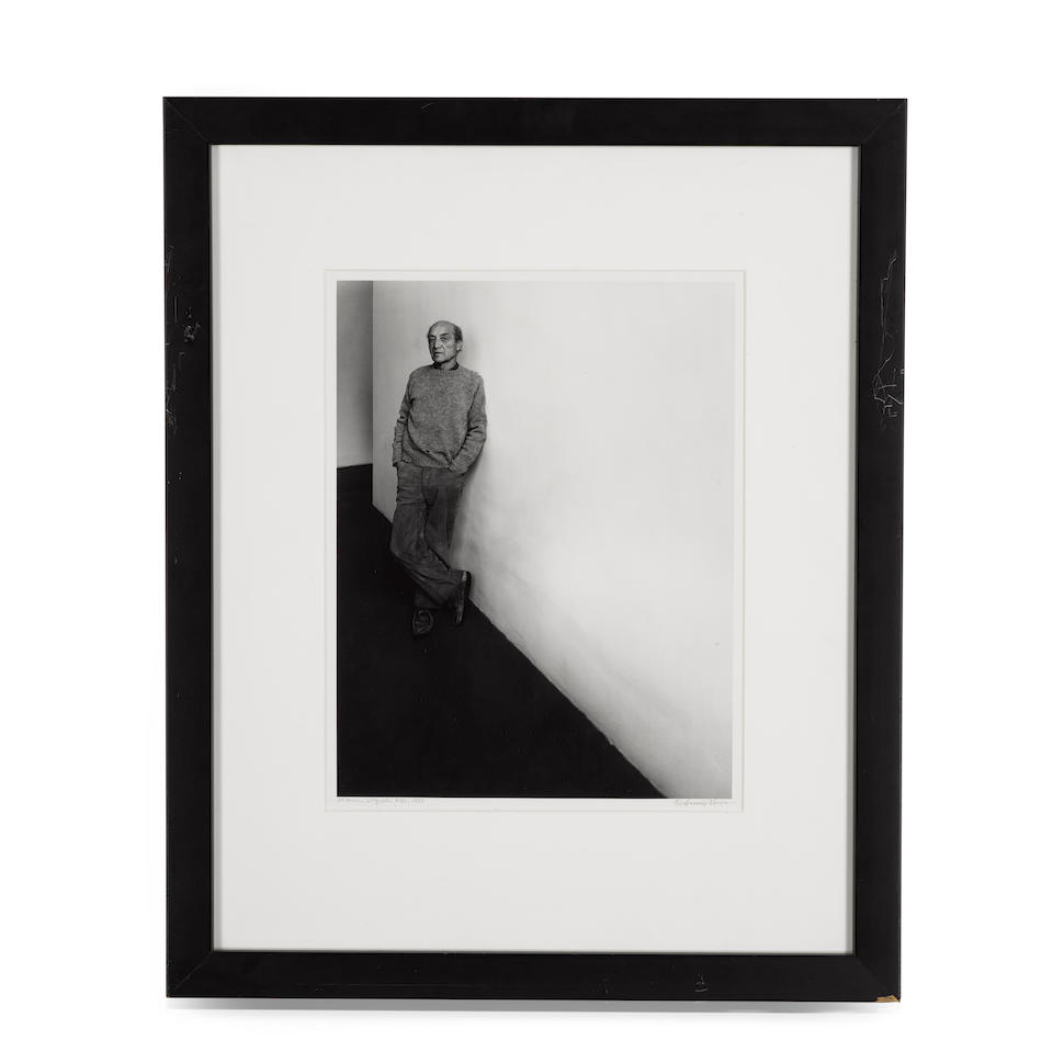 Arnold Newman (1918-2006) Isamu Noguchi NYC1986gelatin silver print, signed 'Arnold Newman' lower right, titled and dated lower left, signed, dated and stamped versoimage: 12 3/4 x 9 3/4in (32.4 x 24.7cm); sheet: 14 x 11in (35 x 28.9cm)